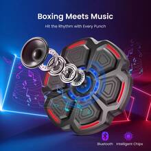 Music Boxing Machine, Smart Music Boxing Machine For Adults, Punching Machine, Musical Boxing Machine Wall Mounted, Smart Boxing Machine With Gloves Boxing Gifts For Boys Men - Black - View 4
