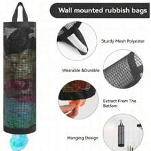 Hanging Trash Bag Holder, Plastic Bag Rack, Mesh Hanging Storage Dispenser, Wall-Mounted Storage Bag, Shoe Cover Plastic Bag Garbage Bag Organizer, Kitchen Storage Organizer, Wall-Mounted Storage Hanging Bag, Foldable, Breathable, Washable Mesh Trash Bag Dispenser/Organizer, Suitable For Home, Kitchen, Summer Beach Party, Grocery, Camping, Room Decor, Kitchen Accessories