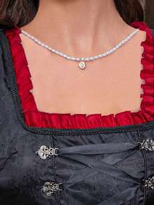 暗黑系万圣节狂欢吊带裙德国啤酒节女仆装COS服 - 黑色 - 查看 5