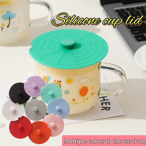 3/4/6 Stück Silikonglasdeckel, wiederverwendbarer staubdichter Silikonbecherdeckel, passend für 10 cm Gläser, geeignet für Glas, Kaffeetasse, Bierglas, Wasserglas, Weinglas, Zuhause, Büro, Outdoor, Tee- und Kaffeetassen Dekoration, Küche, Camping Zubehör, Geschenk zu Feiertagen, Halloween