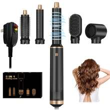 UKLISS Negative Ions 6 In 1 Hair Dryer, Hot Air Brush Set - UK Plug(220-240V) - View 2