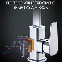 Kitchen Sink Mixer Taps Swivel Spout Single Lever Tap Mono Modern Faucet Black - White - View 4