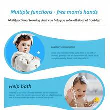 Infant Seat With Built-In Air Pump, Baby Back Support, Sofa Chair, Correct Sitting Posture, Portable Infant Birthday Chair, Floor Mat - Multicolor - View 8