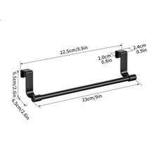Long Kitchen Towel Bar, Stainless Steel Towel Rack For Cabinet Door, Bathroom & Kitchen - Black - View 14