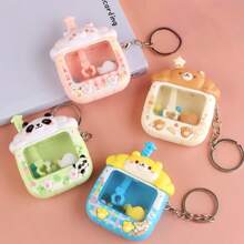 Cute Cartoon Claw Machine Plush Doll Keychain, Party, Gathering, Birthday Gift