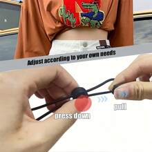 2条黑色可调节松紧带，无缝舒适的固定带，用于缩短任何款式的上衣，可用于毛衣、衬衫、吊带背心、衬衫和T恤，可以改变你穿上衣的方式，女性必备，适合休闲出游、日常穿着、夜间外出、时尚穿着、瑜伽、户外运动和健身必备，个性化DIY缩短神器