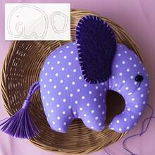 1 件可重复使用迷你大象形状模板，DIY 刺绣缝纫贴花工艺工具，适用于手工毛绒娃娃、拼布、柔软织物绘画