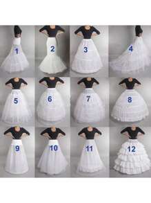 NEW 12Style White A Line/Hoop/Hoopless Wedding Crinoline Petticoat/Underskirt