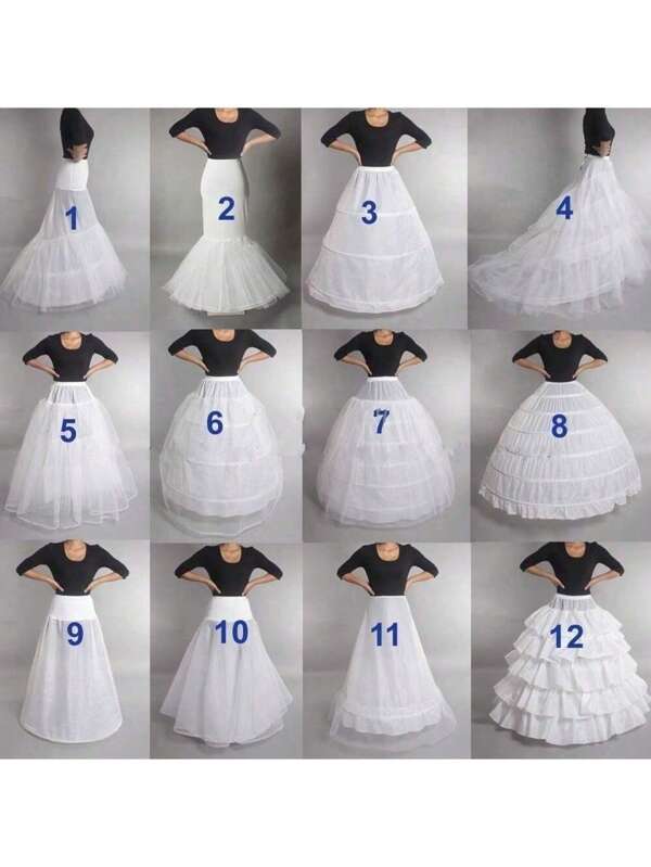 NEW 12Style White A Line/Hoop/Hoopless Wedding Crinoline Petticoat/Underskirt