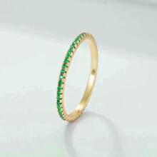 A Minimalist Bohemian-Style Synthetic Zirconia Eternal Birthstone Anniversary Stacked Ring, Engagement, Bride, Wedding Party Ring, Festival Jewelry Accessory, Daily Casual Accessory, High-Quality Jewelry For Women - Đỏ - Xem 10