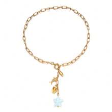 1/Pc Summer Sea Crab Conch Fish Statement Stainless Steel 18K Gold Plated Pendant Ocean Series Necklace For Women