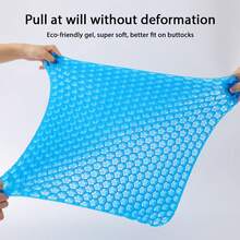 Large Gel Seat Cushion For Long Sitting With Non-Slip Covers,Soft & Breathable,Soft & Breathable,Pressure Sore,Office Chair,Desk Chair,Gaming ,Car,Pressure Cushions For Bottoms,Cushion Seat Pads - 藍色 - 查看 8