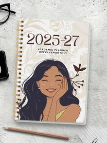 1本2026年1月至2027年12月A5尺寸（5.7英寸 x 8英寸）周/月计划本，时间可视化，每日日程笔记本，月计划本，学年笔记本，提高效率，学校及办公用品，完美礼物 - 彩色 - 查看 6