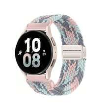 1pc 20mm Magnetic Woven Watch Band, Compatible With Samsung Galaxy Watch 7/6/5 Pro/4/6 Classic/Active 2 47mm/46mm/45mm/44mm/43mm/42mm/40mm; Suitable For Quick Release Replacement Strap For HW Watch GT3/2 42mm/GT 3 Pro/GT Cyber Watch; Magnetic Clasp Nylon Elastic Wristband For Garmin Vivoactive 5/3/Vivomove3/Forerunner 245/645/Venu/Venu 2 Plus/Venu Sq/Active 5/Amazfit Bip 3/Bip 3 Pro/GTS 3 2/Pop/Pop Pro/BIP/BIP Lite Smartwatches - 20mm - View 40