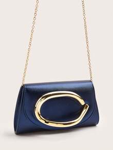 闪亮、耀眼、奢华、迷人、优雅、精致的大号女士手拿包、晚宴包、派对手提包，配有可拆卸链条肩带，适合婚礼、派对、舞会等场合，采用天鹅绒材质，时尚优雅，适合女孩、女士、大学生、年轻职业女性和上班族。 - 藍色 - 查看 4