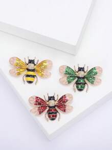 Crystal Bee Brooch For Women Men Insect Pin Suit Dress Pin Accessories Party Banquet Jewelry Gift