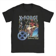X Force Cartoon Men's T Shirt  Tee Shirt Short Sleeve Crew Neck T-Shirt 100% Cotton 4XL 5XL Clothes - 黑色 - 查看 1