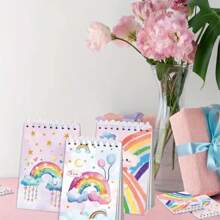 8pcs/Set Creative Cartoon Cloud Notebooks, Cute & Stylish Mini Coil Bound Notepads, Perfect For Students Back To School