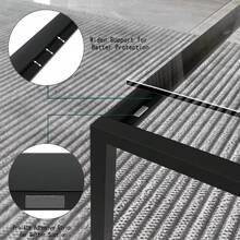 Glass Coffee Table Modern Center Table,Minimalist Coffee Table Sofa Side Tea Table For Living Room,Tempered Glass-Top With Sturdy Metal Frame, Easy Assembly,26.4 X 26.4 X 15.7 Inches, Gold - Black - View 4