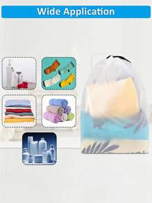 1pc/5pcs/10pcs Clear Shoe Bags For Travel 5 PCS,Drawstring Travel Shoe Bags For Packing, Waterproof Dustproof Portable Travel Shoe Storage Bag For Men And Women,New Shoe Dust Bag