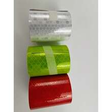 3 Rolls Reflective Tape Reflective Warning Tape Outdoor Waterproof Reflective Tape Nighttime Stickers Trailer Reflective Tape Apparel - Multicolor - View 3