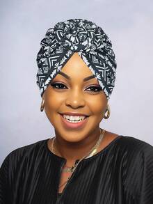 Awegeo Women's Turbans Printed Style, Light Luxury African Style Headscarf Hat, Important Occasion Wearing Headband Hijab Hair Sleep Cap - Multicolor - View 17