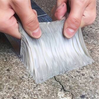 1卷超级防水铝箔胶带，耐高温，适用于墙壁、游泳池、屋顶、管道，室内外使用，条形，推荐用于管道表面