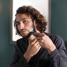 LEATVOOK Men's Body Trimmer, Electric Shaver, Electric Inguinal And Hair Trimmer, Ceramic Blade Male Hygiene Shaver Trimmer, Full Body Beauty,Perfect Christmas Gift. - 黑色 - 查看 2