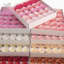 25朵/盒 香皂花6.5cm花頭甦醒玫瑰七層香皂花香仿真永生花玫瑰頭情人節diy花束禮盒玫瑰沐浴花香皂花香氛玫瑰花必備情人節禮物手捧花天然 生日禮物人造花、玫瑰、DIY、婚禮花束、插花、派對、家居裝飾，25 件 - 乳白色 - 查看 7
