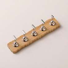 1 Peça Base de Prática de Arte de Unhas de Madeira Natural, Novo Estilo Japonês Minimalista Suporte de Esmalte de Bambu/Madeira, Ferramenta de Exibição de Dicas de Unhas de Metal Dourado/Prata, Disponível em Várias Cores, Ferramenta de Design de Arte de Unhas DIY na Moda, Presente Adequado para Família, Namorada, Melhor Amiga, Natal