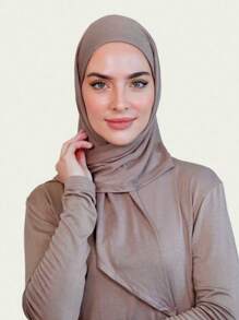 1 Stück Frauen Islamischer einfarbiger Hijab Schal mit schweißabsorbierendem Anti-Rutsch-Gewebe, Lässig Kopfbedeckung Liner Kappe geeignet für Sport und Alltagskleidung