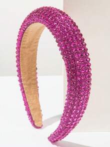 Thick Sponge Korean-Style Headband With Sizeable Rhinestone And Faux Pearl Decor, Suitable For Women And Women's Everyday Outings, Multi-Functional Hair Accessory For Washing Face Or Styling Hair , Hairband, Hair Hoop Headbands Head Accessories Beauty Home Hair Accessories - Multicolor - View 34