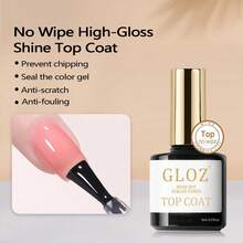 GLOZ 3pcs Matte No-Wipe Top Coat Gel Nail Polish Base Coat Set, Long-Lasting Gel Nail Polish Combo, Removable LED Manicure Light DIY Design, Gift For Women - 無色 - 查看 3