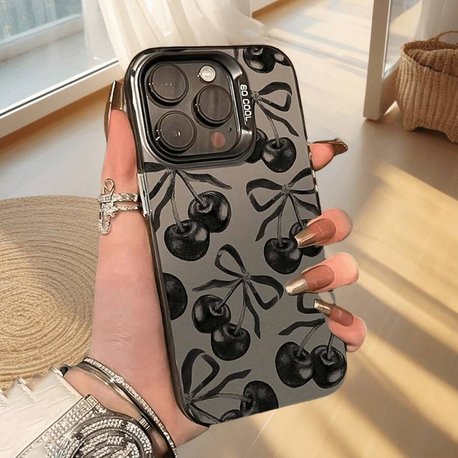 时尚黑色樱花蝴蝶激光磨砂手机壳，兼容 11、12、13、14、15、16、XS、XR、X、7、8、6s、Mini、Plus、Pro和Max系列——送给女友、男友、朋友或自用的完美礼物