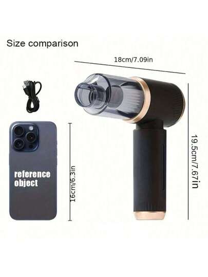 Mini Cordless held Stofzuiger Cleaner, Car Portable Rechargeable, In Vacuum, Blower Manual Pump Functions, Powerful Suction, Cleaning Assistant view 3
