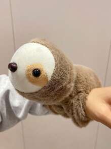 可爱动物毛绒玩具套装，包括大象、兔子、树懒、浣熊和独角兽，配有拍手环，创意设计，可佩戴在手腕上，是送给朋友的独特圣诞节和新年礼物，毛绒玩具，圣诞节，趣味毛绒动物