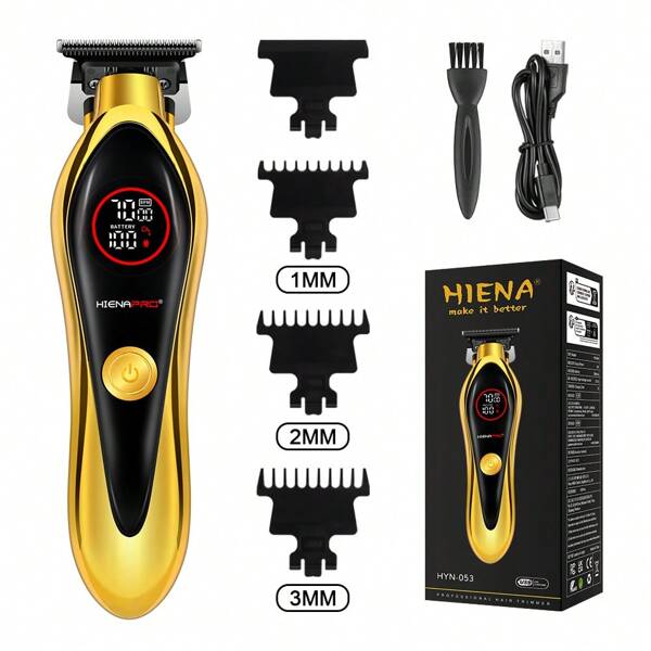 HIENA HYN Profi-Haarschneidemaschine, kabellose Haarschneidemaschine mit digitaler Akku-Anzeige, geeignet für Friseursalons, langanhaltende Schärfe, das perfekte Geschenk für ihn