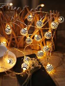 1 件摩洛哥球形太阳能灯串 - 20 个 LED 户外装饰，适用于花园、庭院、门廊、圣诞节、婚礼、派对闪烁仙女灯，具有 8 种模式，太阳能充电，镍电池，户外照明充满活力的户外灯太阳能充电灯