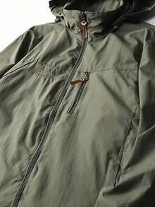 Men's Casual Waterproof Windbreaker, Men's Coats, Winter Coat, Hoodies, Camping, Hiking Jacket - 綠色 - 查看 10