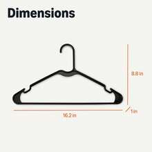 Basics - Perchas de plástico para Adultos, Color Negro, Paquete de 50 - blanco - Ver 10