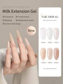 18ML Quick Extension Gel Nail Polish Nude Milk White Color Finger Prolong Acrylic Crystal Construction Hard Gel Varnish - 彩色 - 查看 2
