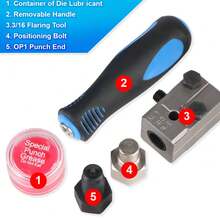 Professional Brake Pipe Flaring Tool 3/16" SAE Hand Held On Car Double Flare Kit - Blue - View 5
