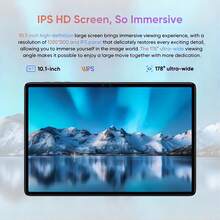 TenYide 10.1 英寸平板电脑，128GB 存储空间，16GB（8GB+8GB 扩展）RAM，双 SIM 卡，支持 1TB 扩展（不含 TF 卡），FHD IPS 触摸屏，5+8MP 双摄像头，WiFi，Type-C（不含适配器） - 黑色 - 查看 4