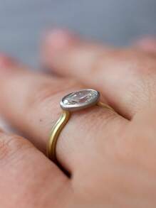 1pc S925 Sterling Silver Rectangular Zirconia Casual Elegant Ring, Versatile Jewelry Gift For Women, Suitable For Daily Wear, Parties And Festivals