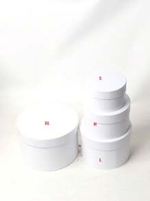 4pcsRound Gift Box, Flower Box, Gift Packaging Box, Suitable For Teacher's Day, Mother's Day, Father's Day, Valentine's Day, Christmas(There Are Slight Color Differences Between Different Batches Of Products, But The Quality Remains Unchanged)