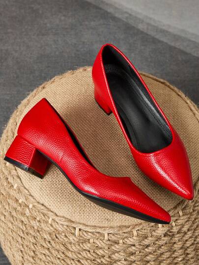 MonaNise 女士时尚尖头低鞋面砂岩纹理杏色封闭式高跟鞋，适合度假、旅行、散步、户外活动，百搭复古休闲高端 5 厘米黑色一脚蹬鞋