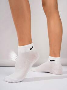 6 pares Calcetines casuales y frescos de unicolor, transpirables y de malla para hombre - Multicolor - Ver 4