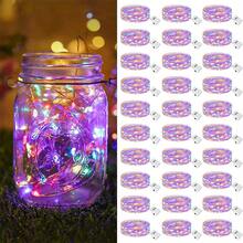 LED Fairy Lights Battery Powered, 7FT 20 LED Waterproof Mini Twinkle String Lights, Battery Powered, Suitable For Wedding Mason Jar Party Christmas Decorations - 彩色光 - 查看 1