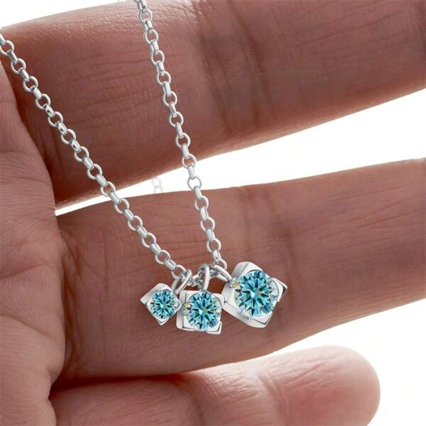 925 Sterling Silver Necklace, Delicate Women Jewelry, Cubic Zirconia Pendant Necklace, Suitable For Daily Wear, Date, Party, Birthday, Anniversary, Valentine's Day, Halloween, Thanksgiving, Christmas Gift