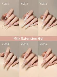 18ML Quick Extension Gel Nail Polish Nude Milk White Color Finger Prolong Acrylic Crystal Construction Hard Gel Varnish - 彩色 - 查看 1